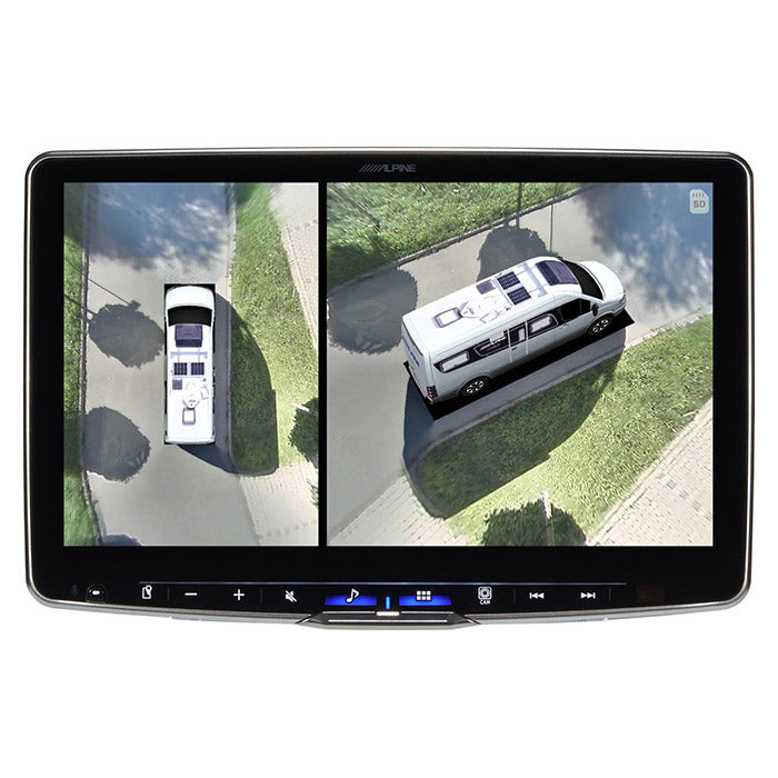 360° Birdview parkeringskamera til autocamper med 4 HD-kameraer - Alpine