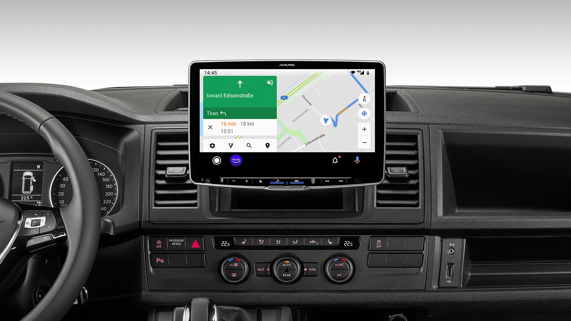 Multimedieenhed 11 Halo WXGA, trådløs Apple CarPlay, kablet Android Auto, DAB+, Bluetooth - Alpine