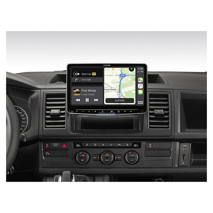 9 Alpine ILX-F905T6 multimedieenhed m/CarPlay, Android Auto, DAB+ til VW T5/T6 - Alpine