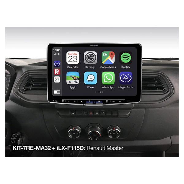 Installationssæt til Alpine KIT-7REMA32 Renault Master 2019- (ledningsnet + beslag) - Alpine