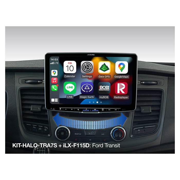 Monteringssæt til Alpine HALO 9/11 i Ford Transit Custom - Alpine