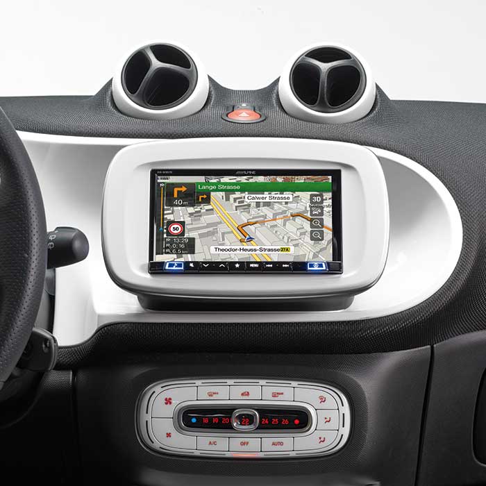 Monteringssæt til INE‑W997D 2‑DIN til Smart Fortwo/ForFour (453) hvid - Alpine