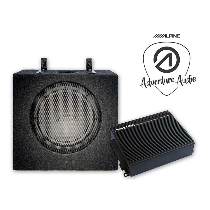 Alpine subwoofer + 550W DSP-forstærker til eftermonteret radio - Alpine