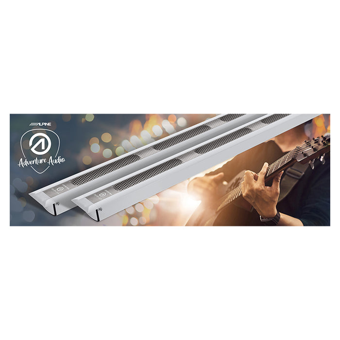 Kabinehøjtaler lang 50W RMS 100W max 120Hz - 20kHz ultrakompakt sølv - Alpine