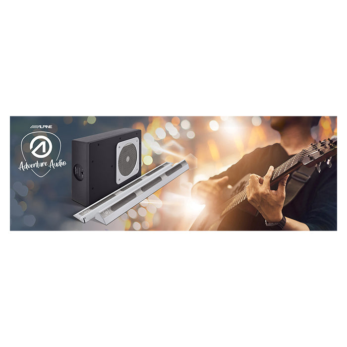 Kabinesubwoofer 8 160W RMS, kompakt forseglet kabinet til autocamper og campingvogn - Alpine