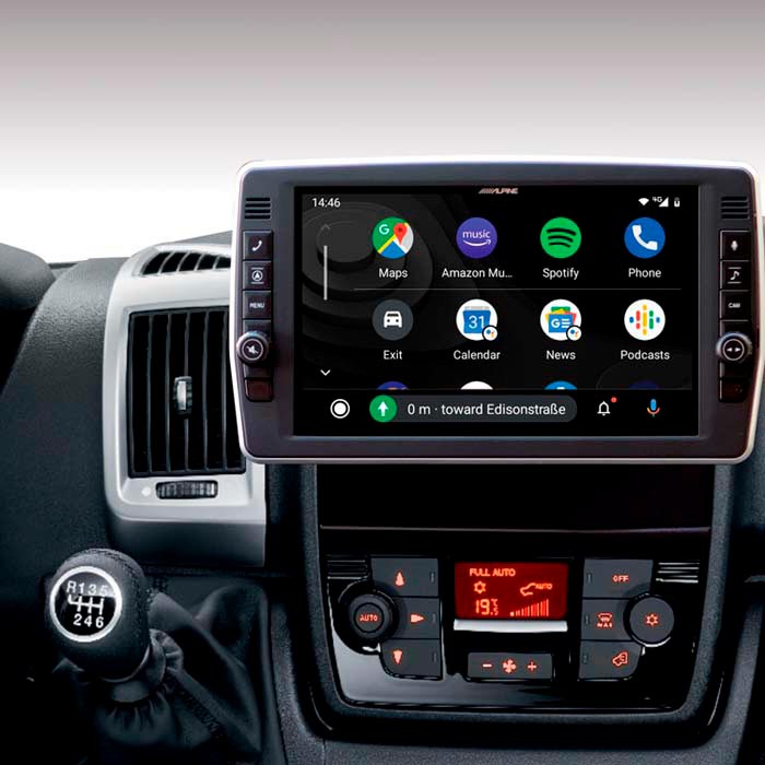 9 multimedieenhed m/CarPlay & campernavigation til Fiat Ducato 2006+ - Alpine Style