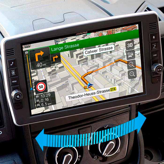 9 multimedieenhed m/CarPlay & campernavigation til Fiat Ducato 2006+ - Alpine Style