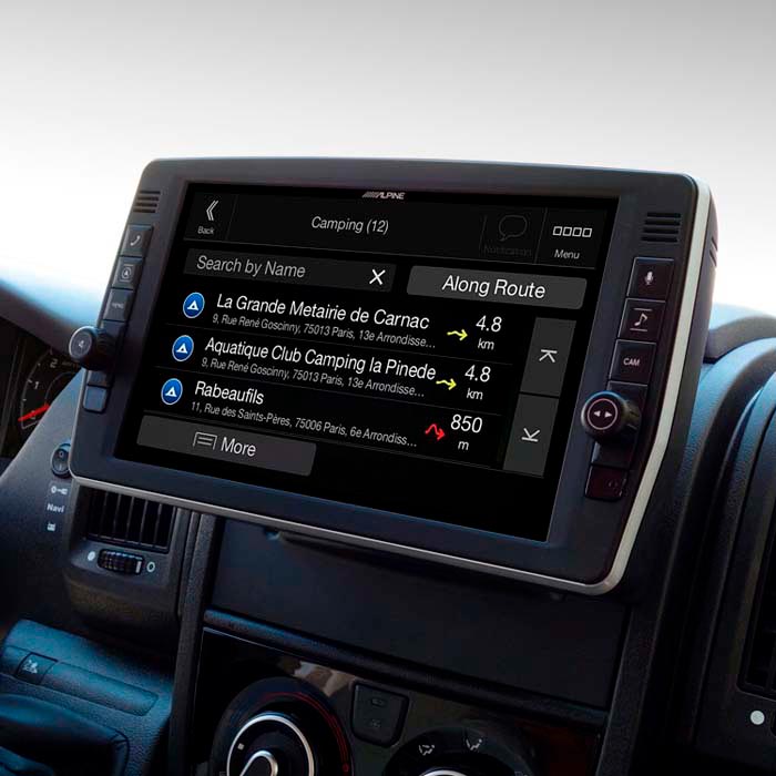 9 multimedieenhed m/CarPlay & campernavigation til Fiat Ducato 2006+ - Alpine Style