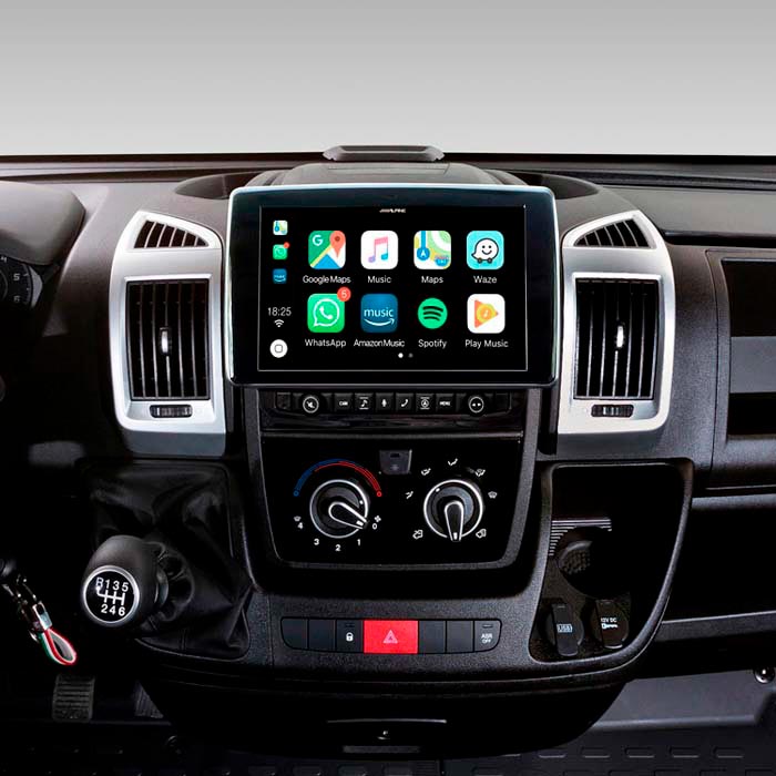 Multimedieenhed til Fiat Ducato III (2006-) med CarPlay/Android Auto, USB, Bluetooth, HDMI - Alpine Style X903D-DU (Alpine)