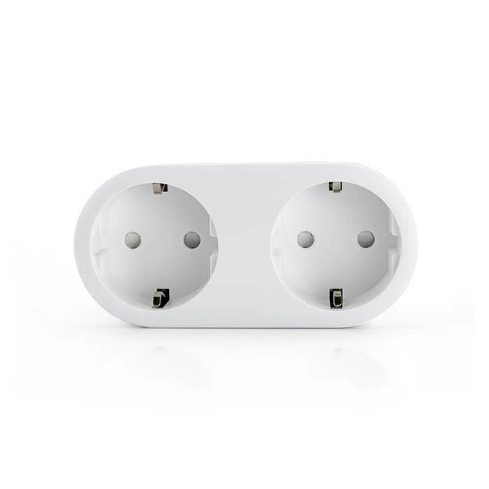 Smart Wi‑Fi stik 2 udtag med energimåler, timer og Tuya-kompatibilitet - Caliber