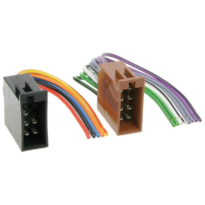 ISO stik universal hun med løse ledninger til bilradio, 4 højttalere - ACV