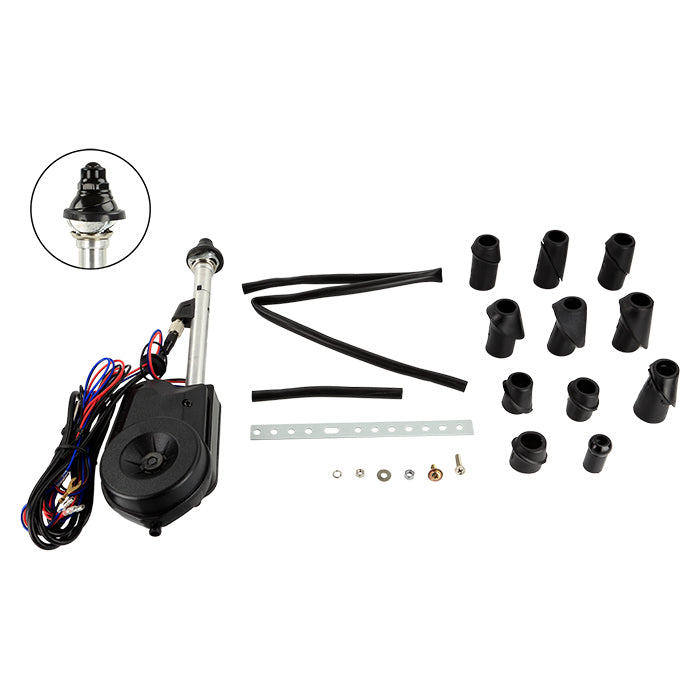 Teleskop motorantenne AM/FM universal 81 cm, Ø14,5 mm, 150 cm kabel - acv