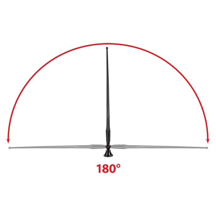 Passiv fleksibel AM/FM DAB+ tagantenne 33 cm - universel montage, Ø13 mm borehul - ACV