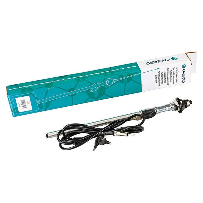 Teleskopantenne AM/FM universal passiv krom - passer Ø35 mm installationshul, 79 cm stanglængde, acv