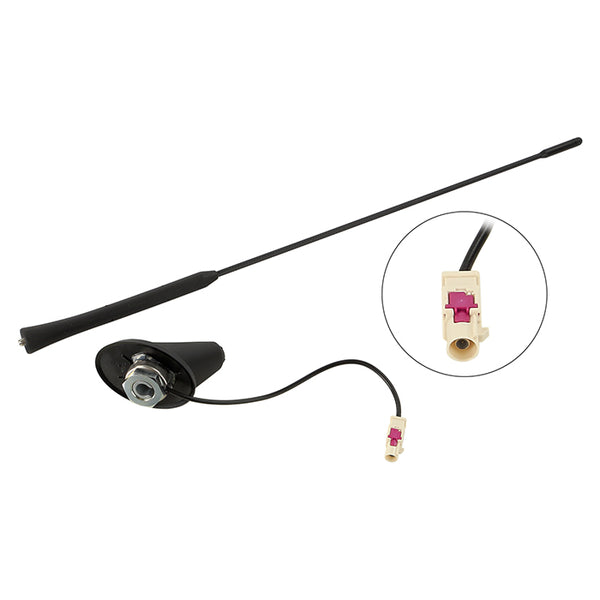 Passiv AM/FM bil- og hjemmeantenne 45° inkl. stik, 405/440 mm - ACV