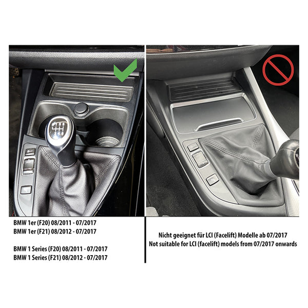 Qi Trådløs lader BMW 1 Series F20/F21 LHD15W