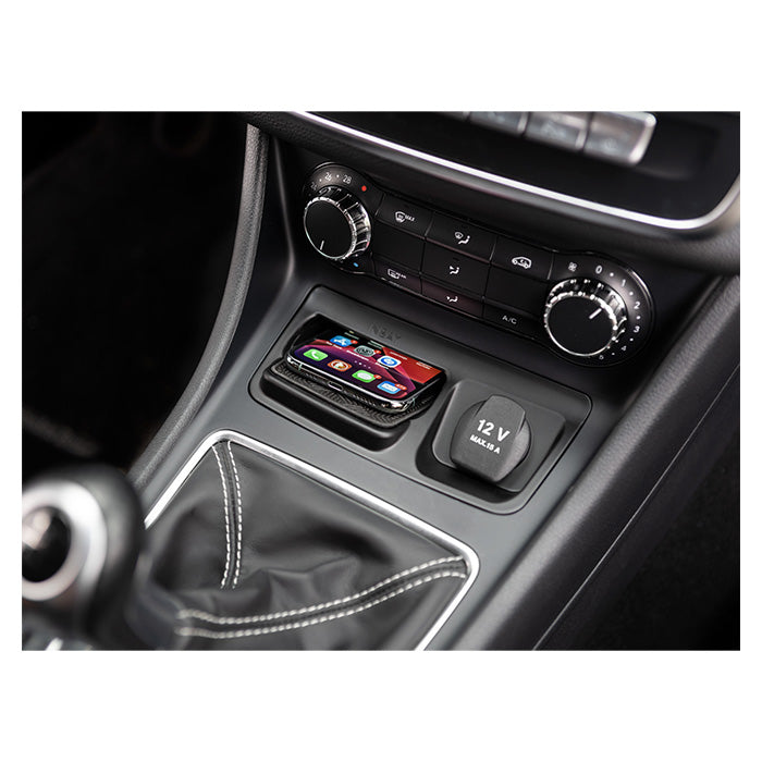 Qi trådløs 15W inbay ladehylde til Mercedes A‑Class/CLA/GLA (W176/C117/X156) - acv