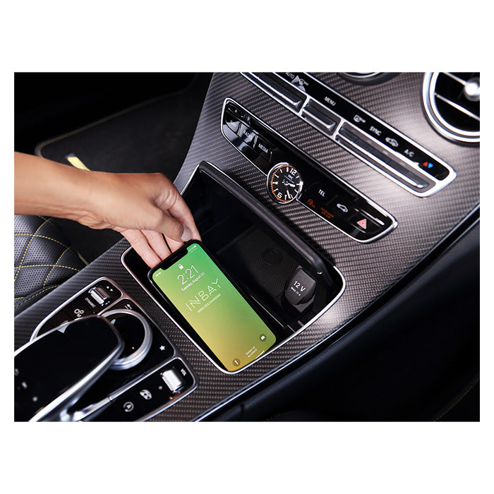 Trådløs Qi 10W INBAY oplader til Mercedes C/CLS/E/EQV/GLC/V Class - acv