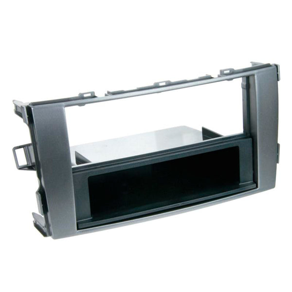 2-DIN radioramme til Toyota Auris 03/2007- antracit med lomme - acv