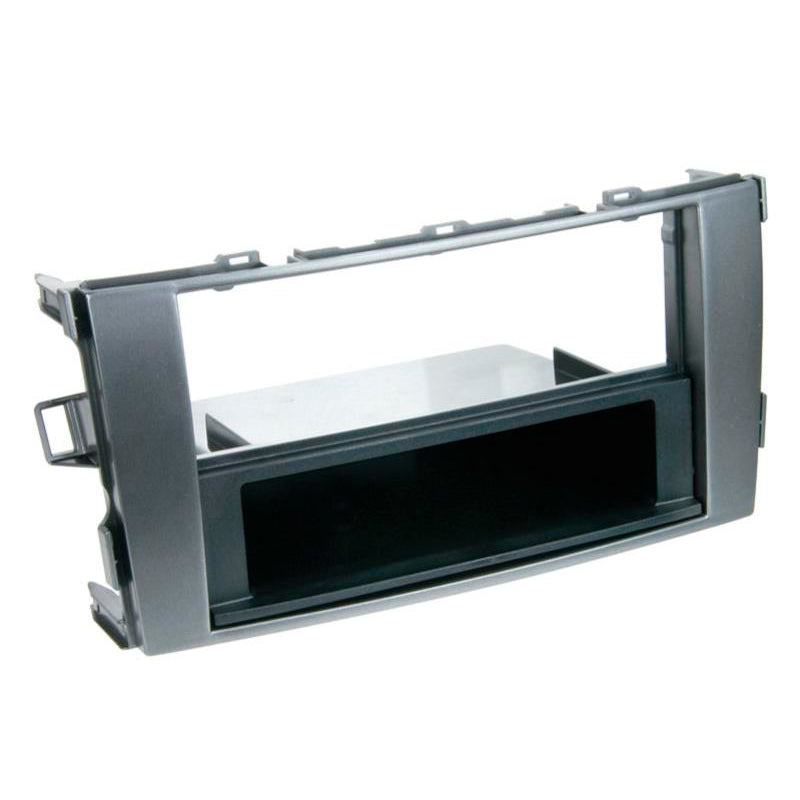 2-DIN radioramme til Toyota Auris 03/2007- antracit med lomme - acv