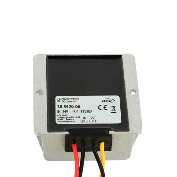 24V til 12V omformer 10A - DC step-down konverter, 10A output, kompakt design - ACV