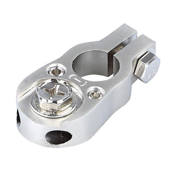 Minuspol batteriterminal 2x10 mm² sølv - ACV