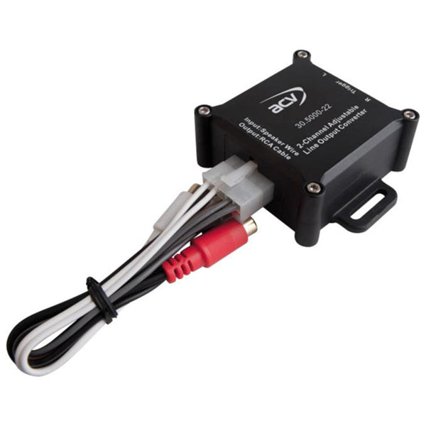 2-kanals high-level (speaker-to-RCA) adapter med Remote output - acv