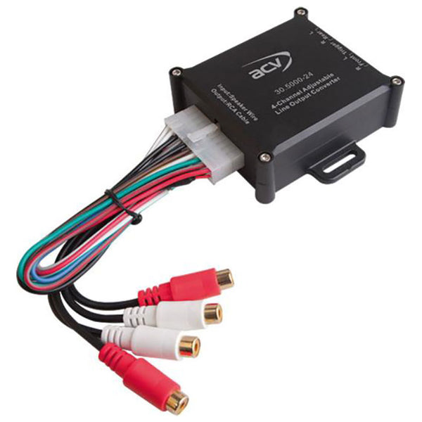 4-kanals high-level til RCA adapter med Remote til bilforstærker - acv