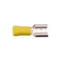 Kabelsko gul 6,3mm / 100 stk