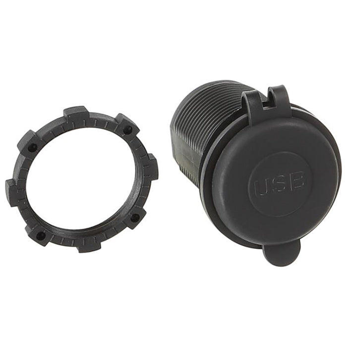 USB 12/24V ladeadapter med blåt lys, 5V 4.2A USB-A - acv