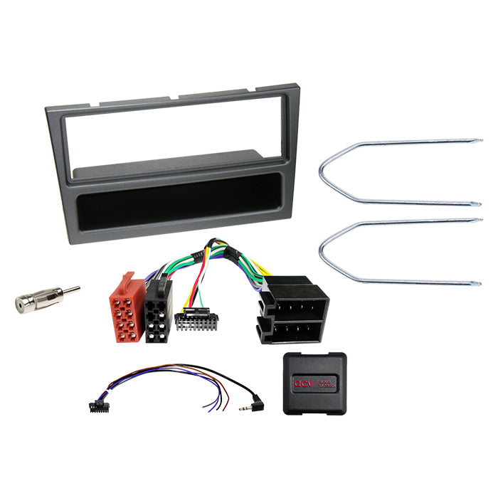 Komplet 1-DIN Kit m. rum Opel charcoal analog