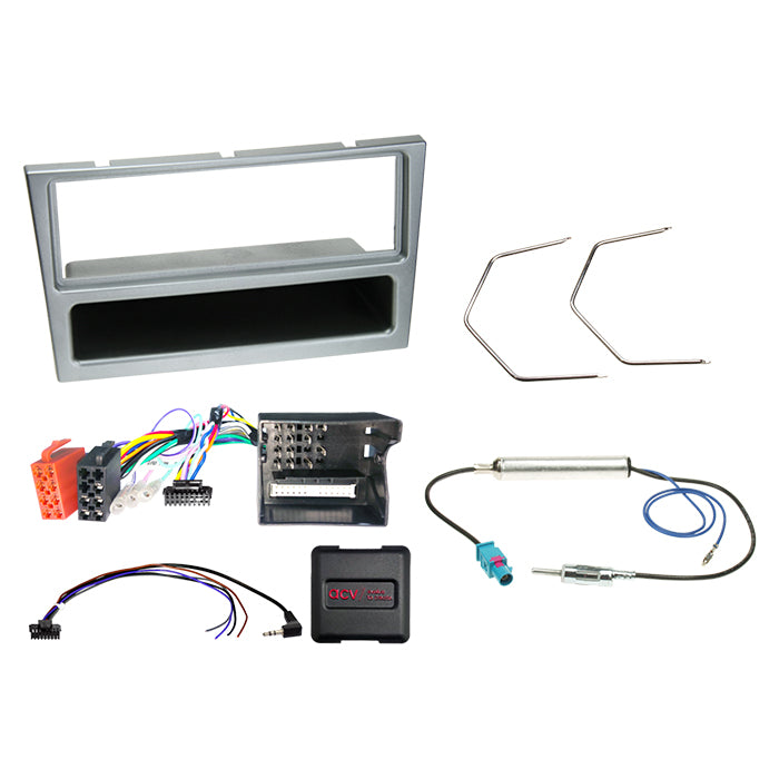 Komplet 1-DIN Kit m. rum Opel matt-chrome CAN Bus