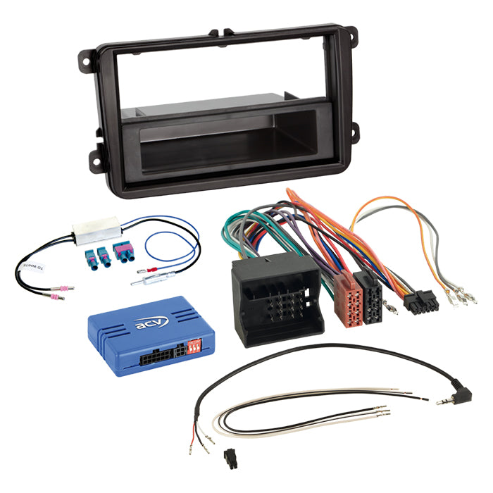 Komplet 2-ISO Kit m. rum Seat/Skoda/VW DIN