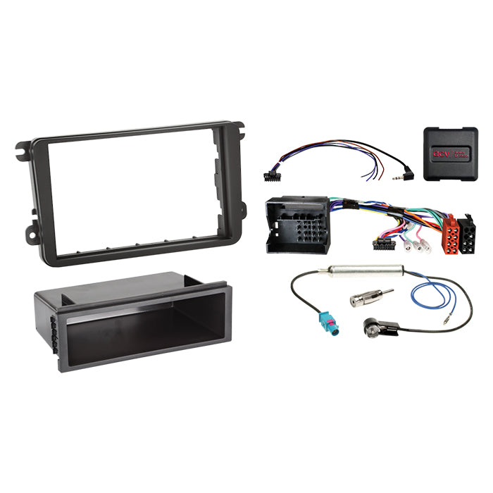 Komplet 2-DIN Kit m. rum Seat/Skoda/VW