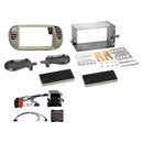 Komplet 2-DIN Kit Fiat 500 10/2007-07/2015 grå