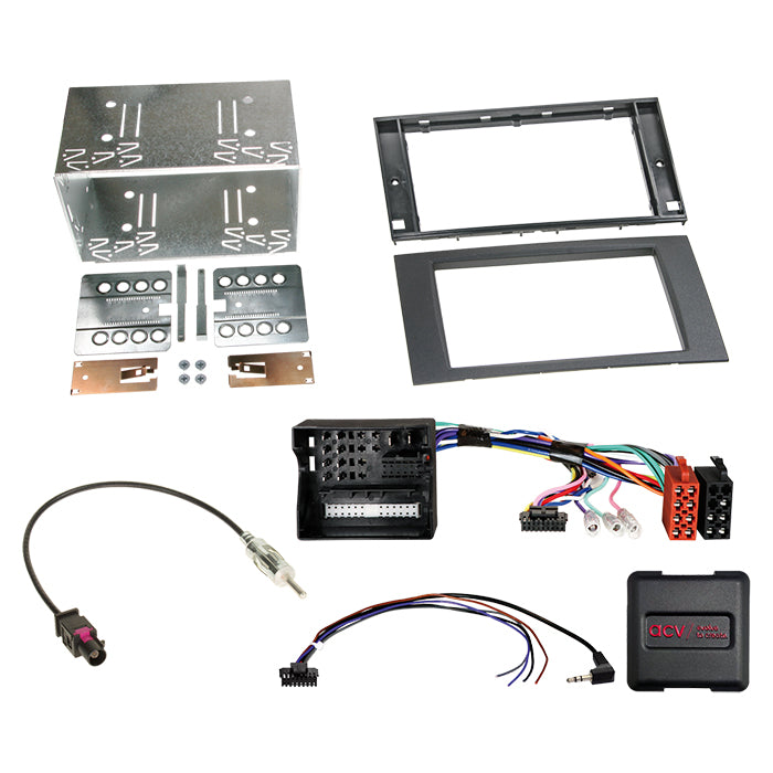 2-DIN kit Ford sort ratbetj./CAN Bus/antenne Fakra