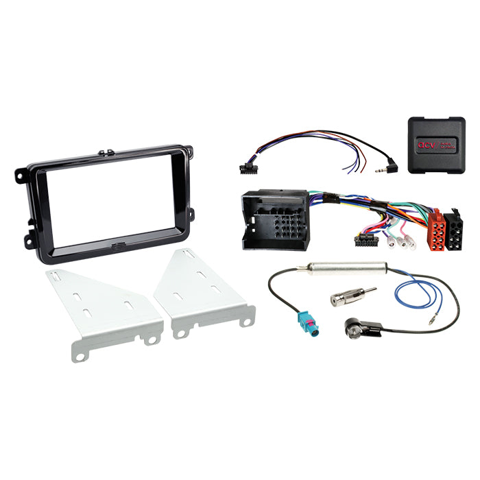 Komplet 2-DIN Kit Seat/Skoda/VW piano sort