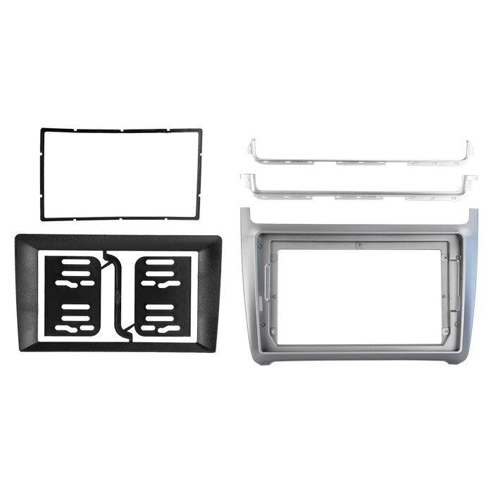 Komplet 9" Kit 1 VW Polo 04/2014-07/2017 sølv i-dapte