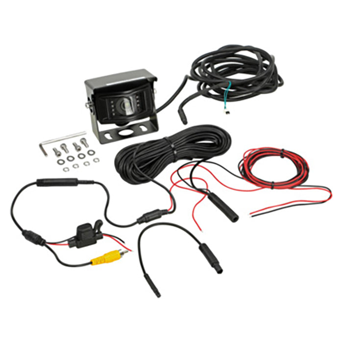 Bakkamera universal 170° vidvinkel sort 12V med nattesyn og hjelpelinjer - acv