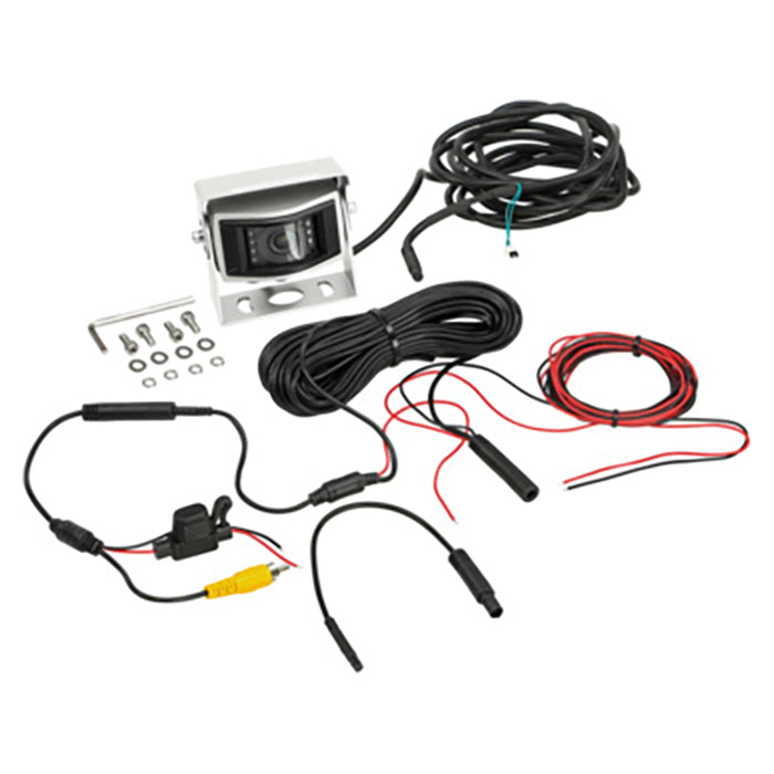 Bakkamera 170° vidvinkel nattesyn IP68 12V universal sølv - acv