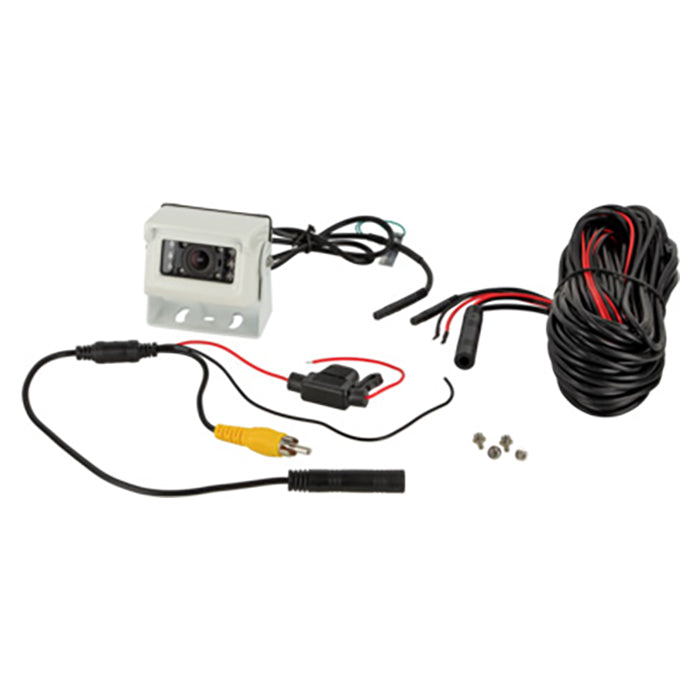 Bakkamera universal 12V med nightvision og IP68, hvid - acv