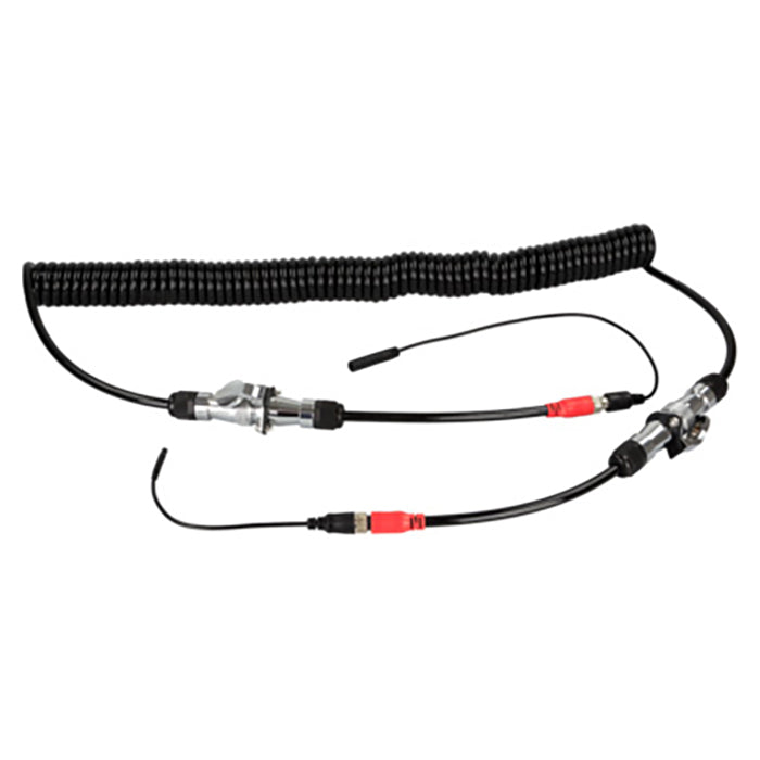 Bakkamera kabelkit til trailer/campingvogn - spiralkabel 80 - 100 cm, IP66, til ACV-kameraer. ACV