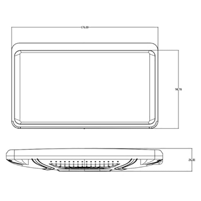 7 AHD skærm 2x videoindgang sugekop 12V - acv