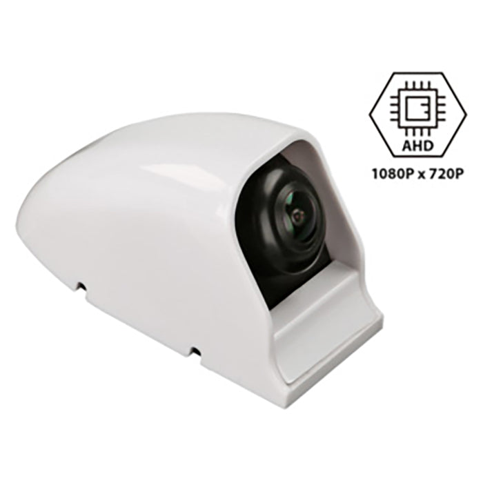 Bakkamera AHD 1080×720 210° vandtæt 12/24V universal dråbeformet hvid - acv