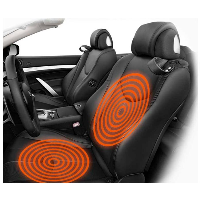 Sædevarmesæt 3 niveauer 12V til stof og læder - Ampire