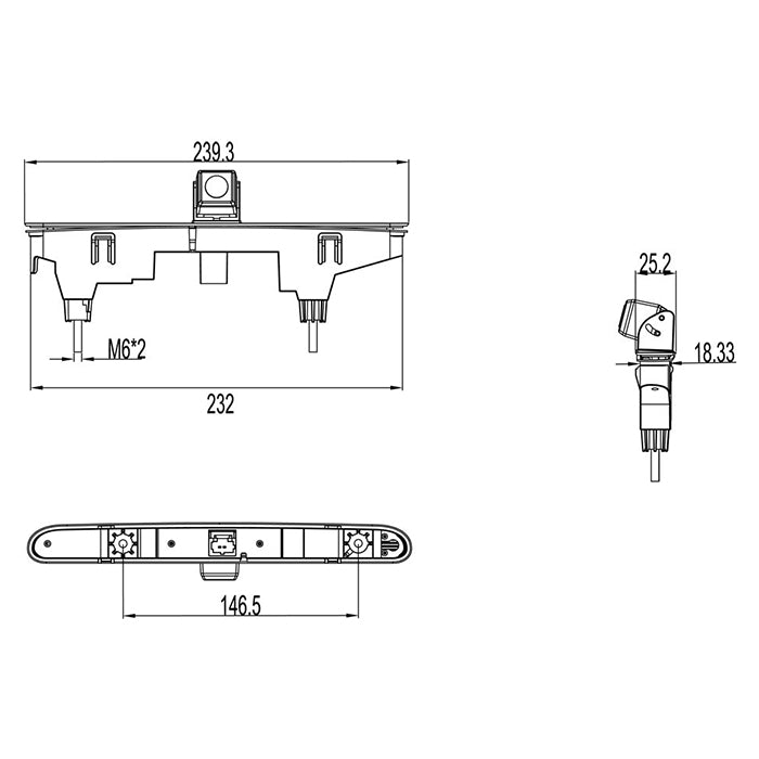 Ampire bakkamera Berlingo 3, Rifter, Combo E, Doblo
