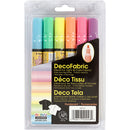 Deco Tekstiltusch, streg 3 mm, neonfarver, 6 stk./ 1 pk.