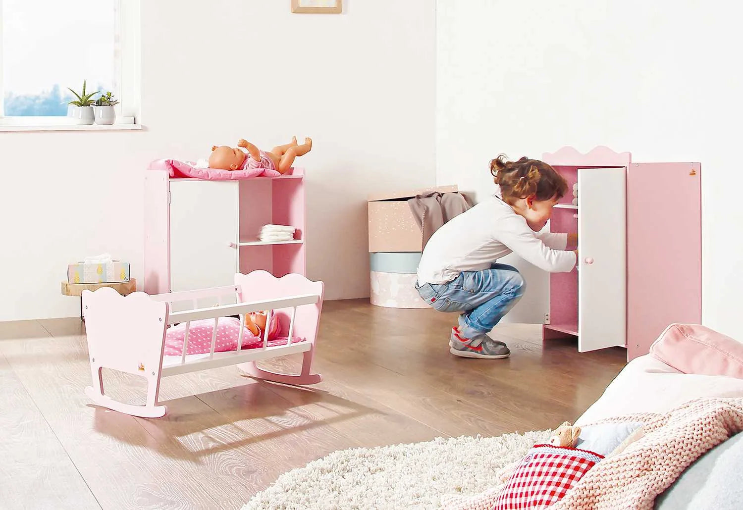 Pinolino Puslebord til Dukke, 4 dele, Jasmin