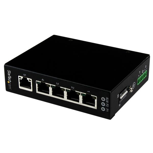 StarTech.com 5 Port Unmanaged Industrial - DIN Rail / Wall-Mountable Network - Rugged IP30 (IES51000) Switch 5-porte Gigabit