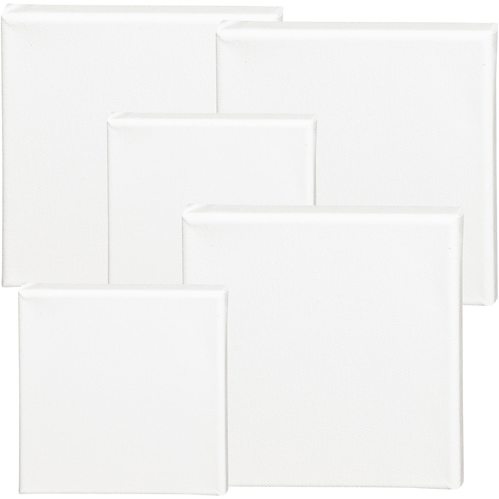 Malerlærred, D: 1,6 cm, str. 15x15 cm, 360 g, hvid, 40 stk./ 1 pk.